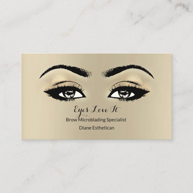 Lashes Extent Makeup Esthetican Appointment Sepia Card (Front)