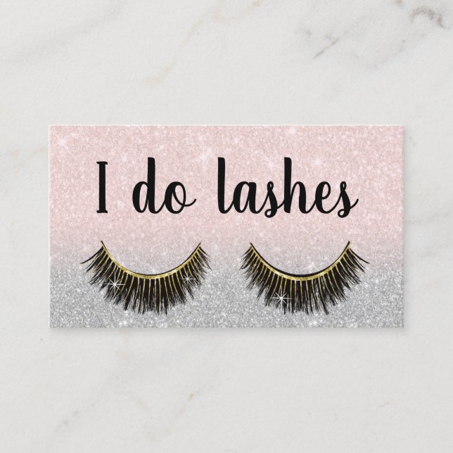 Lashes Eyelash Extensions Blush Pink Salon Loyalty (Front)