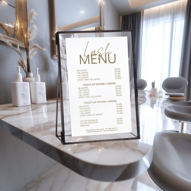  Lashes Eyelash Extensions Minimal Basic Simple Flyer (Perfect for business)