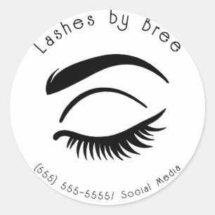 Lashes Eyelashes Lash Extensions Beauty  Classic Round Sticker