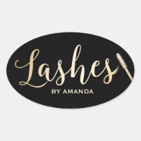 Lashes Gold Script Modern Makeup Artist