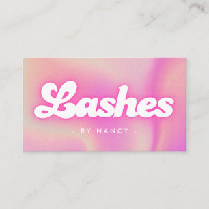 Lashes Groovy Retro Pink  Business Card