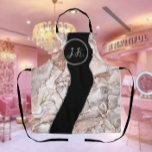 Lashes Lashextensions Beauty Makeup Volumelashes Apron<br><div class="desc">Black Gold Marble Agate Glam</div>