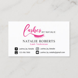 Lashes Logo Eyelash Extensions Salon Loyalty Card