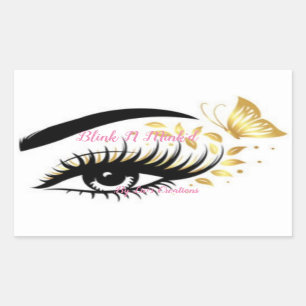 Lashes Logo Rectangular Sticker