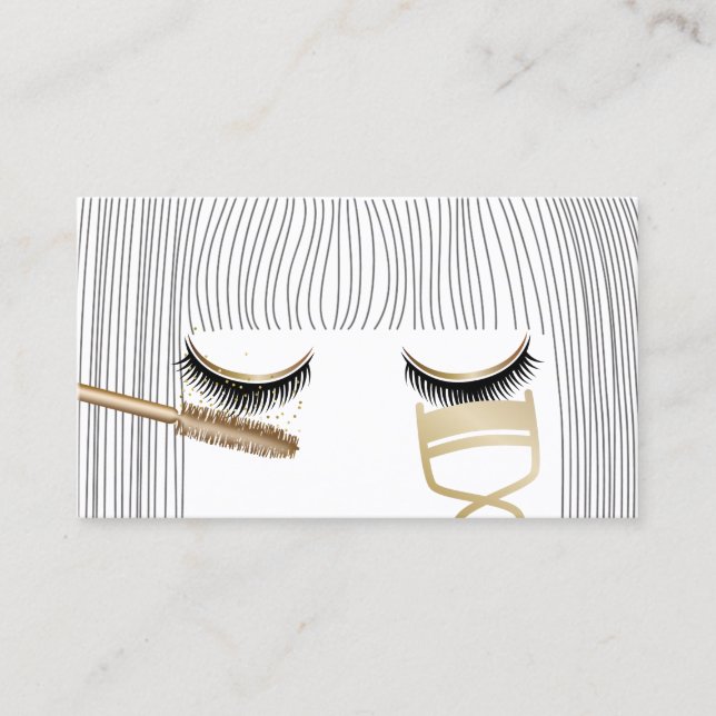 Lashes Makeup Artist Beauty Girl Salon Business Card (Front)