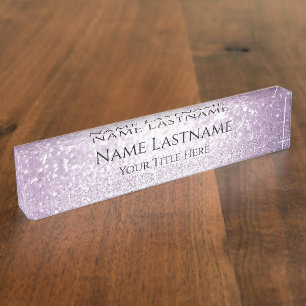 Lashes Makeup Artist Event Planner Purple Violet Nameplate
