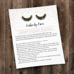 Lashes Makeup Artist Eyelash Aftercare Instruction Flyer<br><div class="desc">Lashes Makeup Artist Aftercare Instruction Flyers.</div>