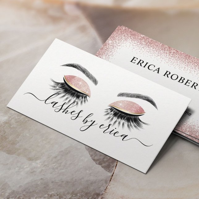 Lashes Makeup Artist Long Eyelash Extensions Business Card (Creator Uploaded)