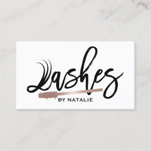 Lashes Makeup Artist Modern Eyelash Typography Business Card