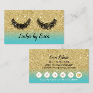 Lashes Makeup Artist Modern Gold Glitter Loyalty