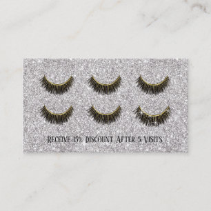 Lashes Makeup Artist Modern Silver Glitter Loyalty