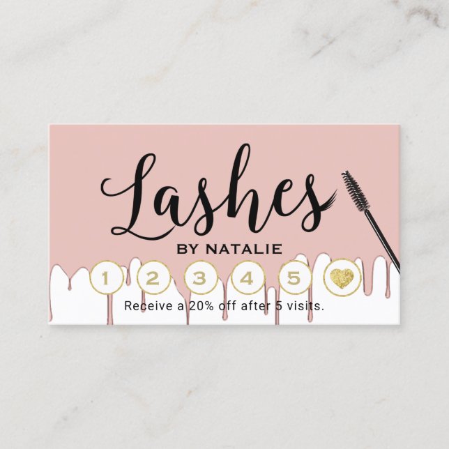 Lashes Makeup Artist Rose Gold Dripping Loyalty (Front)