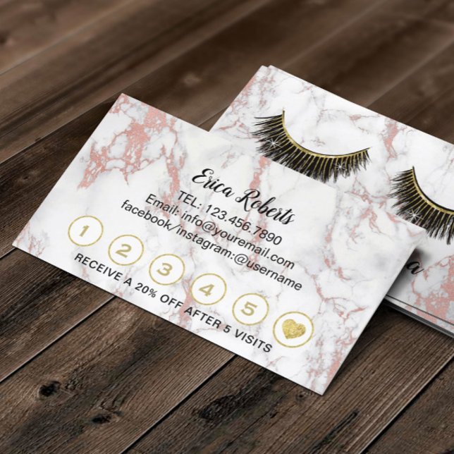 Lashes Makeup Artist Rose Gold Marble Loyalty (Creator Uploaded)