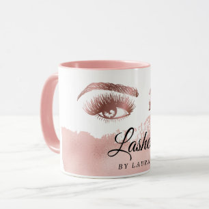 Lashes Makeup Artist Rose Gold Mascara Brows Mug