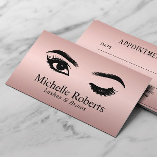 Lashes Makeup Artist Rose Gold Salon Appointment