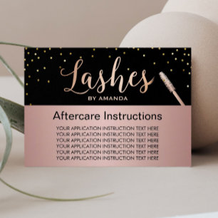 Lashes Makeup Artist Salon Aftercare Instructions