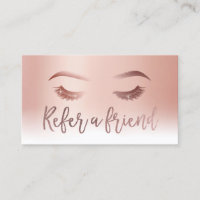 Lashes Makeup Artist Salon Rose Gold Pastel