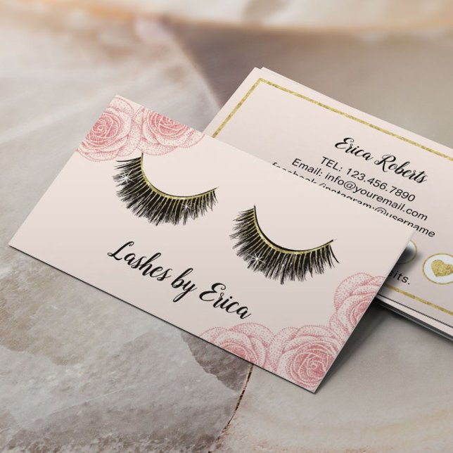 Lashes Makeup Artist Vintage Pink Floral Loyalty (Creator Uploaded)