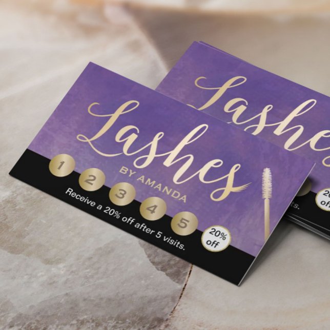 Lashes Makeup Artist Watercolor Loyalty Punch (Creator Uploaded)