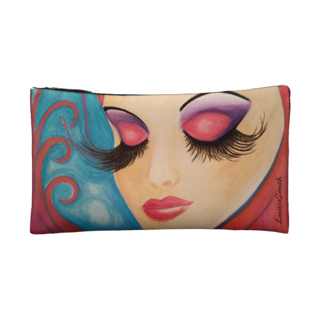 "Lashes" MakeUp Bag by OmThat (Back)