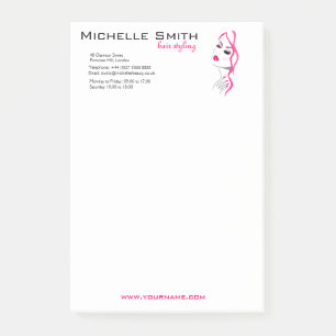 Lashes Manicure Hair Pink Girl Beauty Branding Post-it Notes