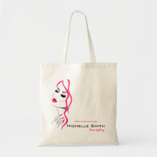 Lashes Manicure Hair Pink Girl Beauty Branding Tote Bag