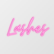 Lashes neon sign