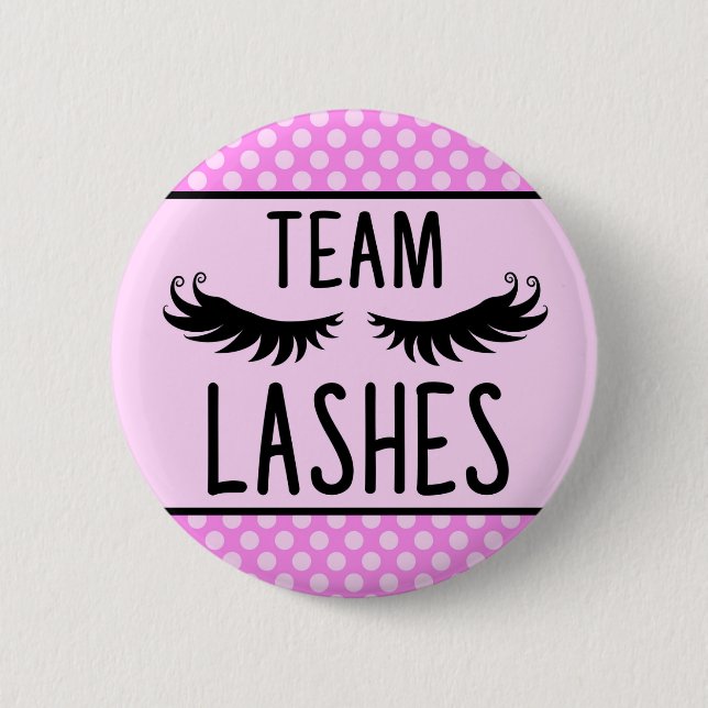 Lashes or Staches Gender reveal pins (Front)
