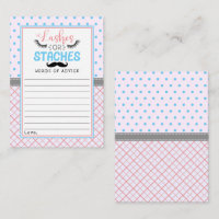 "Lashes Or Staches" Modern Gender Reveal Party