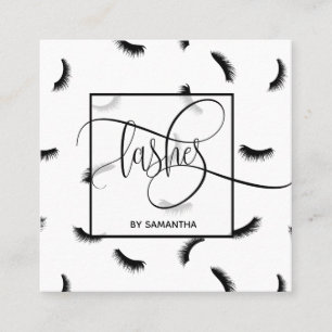 Lashes Pattern Lots of Lashes Eyelash Lash Artist Square Business Card