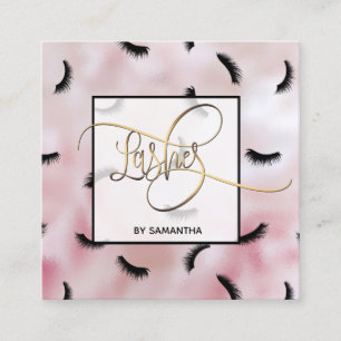 Lashes Pattern Lots of Lashes Eyelash Lash Artist Square Business Card