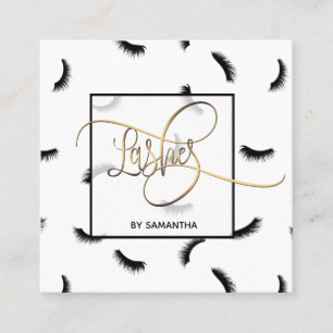 Lashes Pattern Lots of Lashes Eyelash Lash Artist Square Business Card