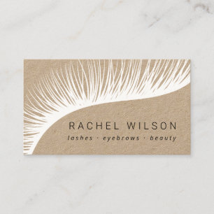 Lashes Rustic kraft makeup artist eyelash Business Card
