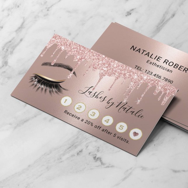 Lashes Salon Makeup Artist Rose Gold Drips Loyalty (Creator Uploaded)