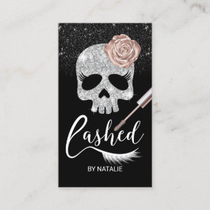 Lashes Skull Beauty Modern Eyelash Extensions Business Card