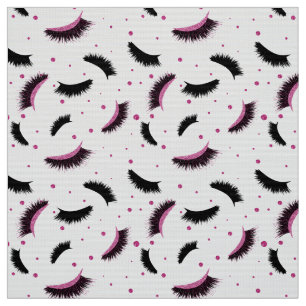 Lashes with pink glitter pattern fabric