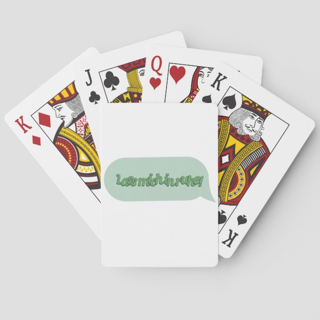 Lass mich in ruhe! playing cards (Back)