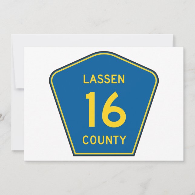 Lassen County Road Sign Invitations (Front)