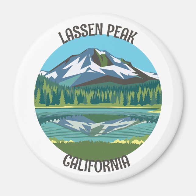 Lassen Peak, California Magnet (Front)
