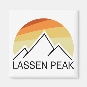 Lassen Peak California Retro Magnet
