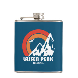Lassen Peak California Sun Eagle Hip Flask