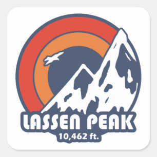 Lassen Peak California Sun Eagle Square Sticker