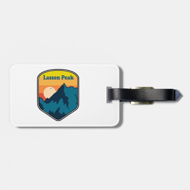 Lassen Peak California Sunrise Luggage Tag (Back Horizontal)