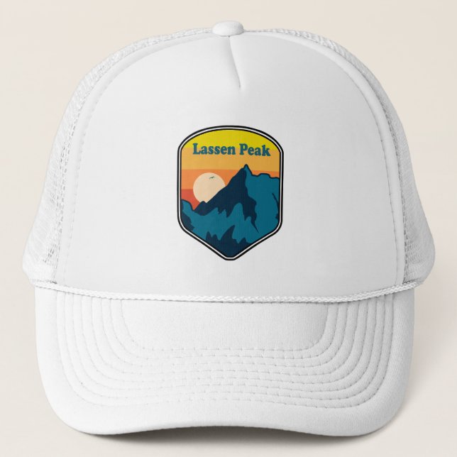 Lassen Peak California Sunrise Trucker Hat (Front)
