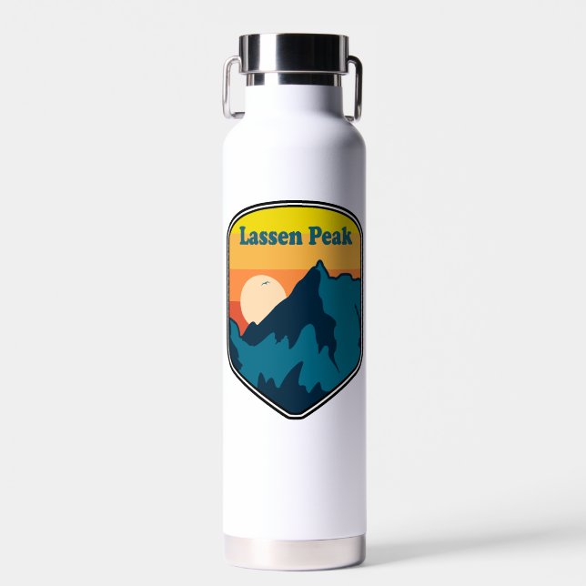 Lassen Peak California Sunrise Water Bottle (Front)