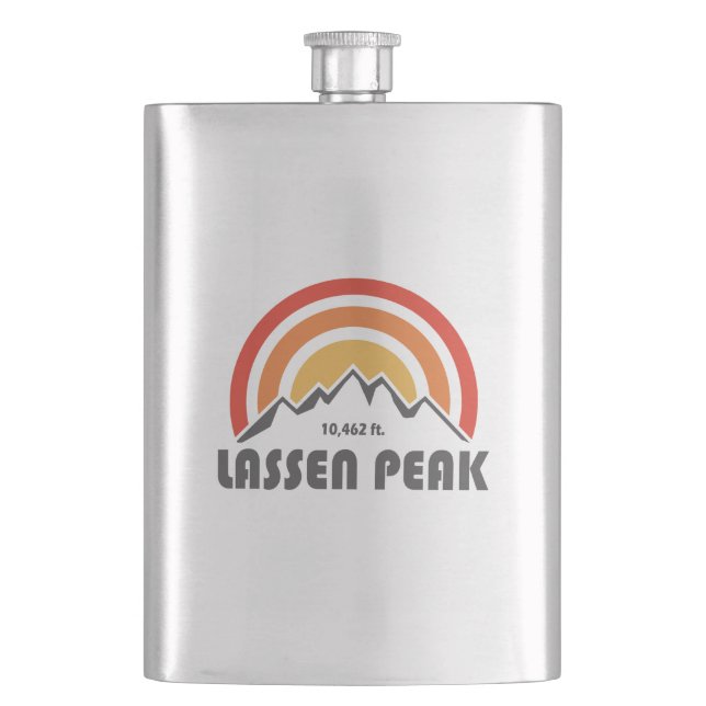 Lassen Peak Hip Flask (Front)