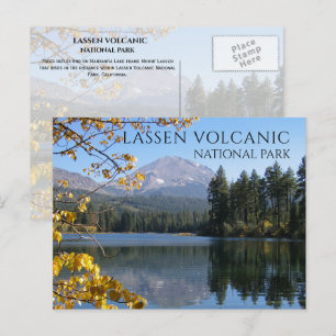 Lassen Peak ,Manzanita Lake Lassen Volcanic NP Postcard