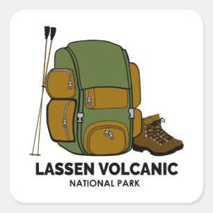 Lassen Volcanic National Park Backpack Square Sticker