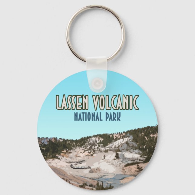 Lassen Volcanic National Park California Key Ring (Front)
